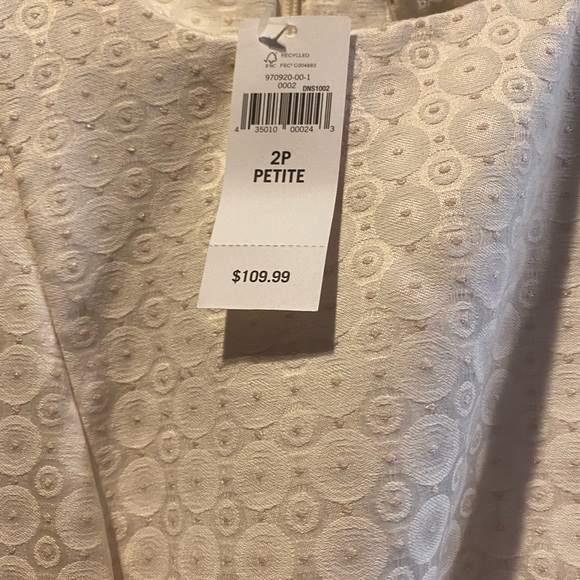 👗 SOLD 👗 Banana Republic 2P Creme Sheath Dress - Picture 6 of 13